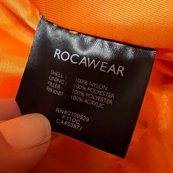 Rocawear Puffer Jacket Mens Large Winter Green Chore Hooded Winter Coat - Picture 10 of 10